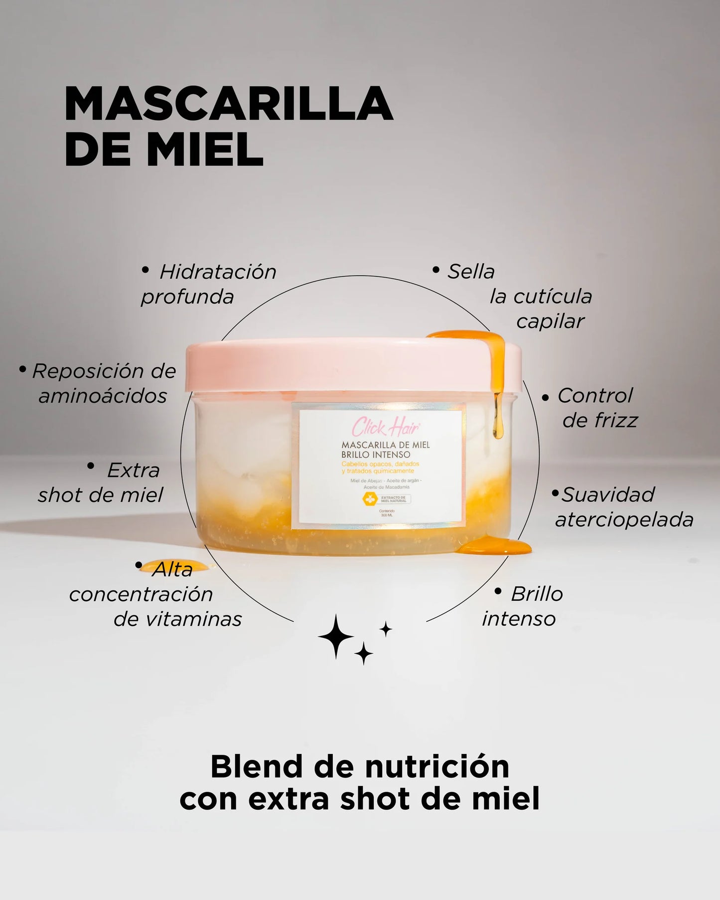 Mascarilla de miel Click Hair