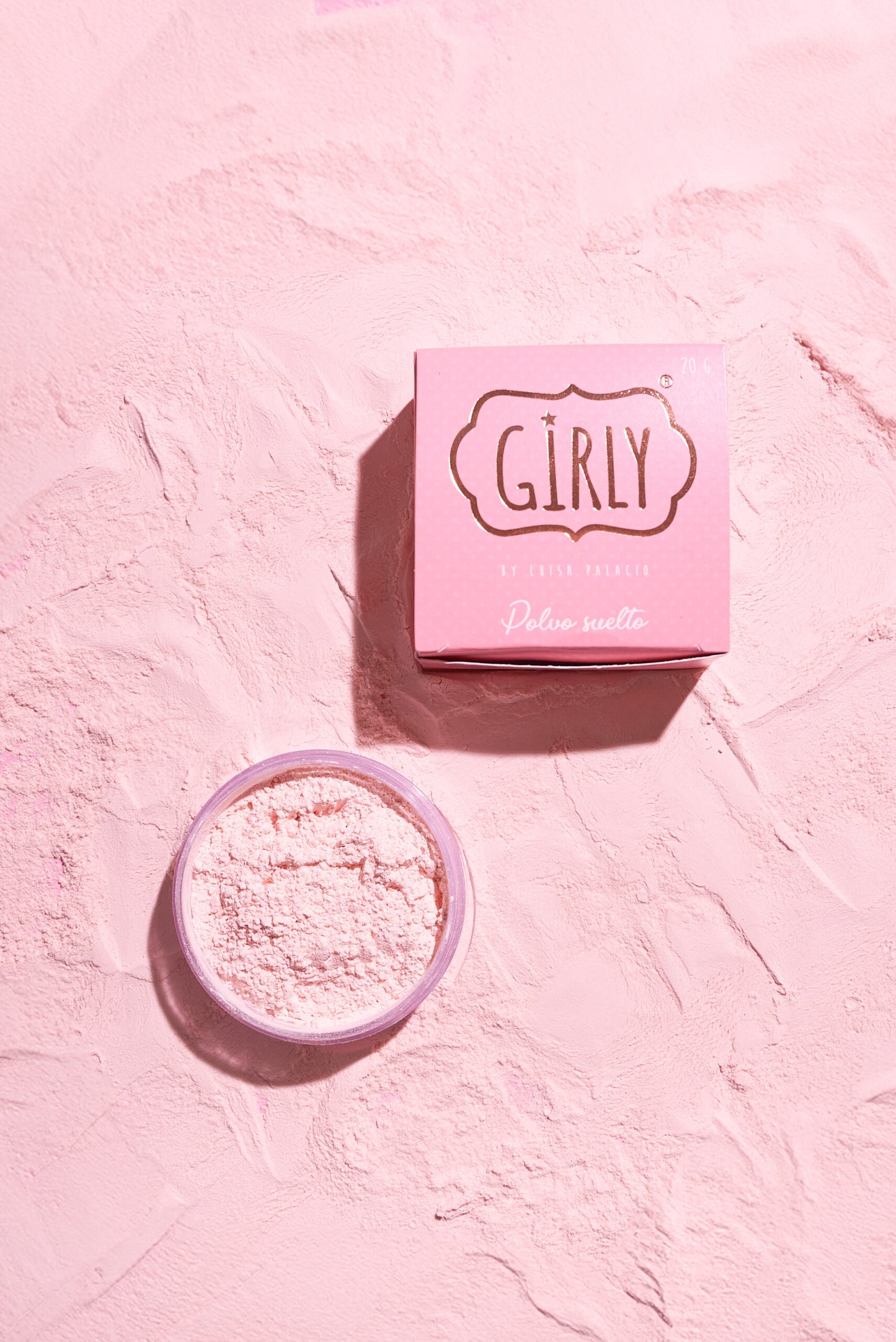 Polvo suelto rosado Girly